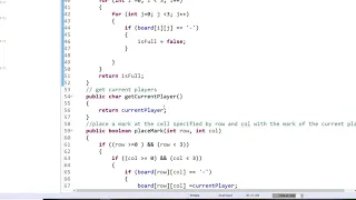 Java Programming TicTacToe check if board is full break to 3 parts for easy understanding