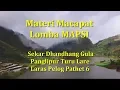 Download Lagu #2 Macapat Mapsi : Dhandhang Gula Panglipur Turu Lare (Audio, Not \u0026 Lirik, Voc : Pariyah)