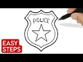 How to Draw a Police Badge How to Draw a Police Officer Badge Easy Steps