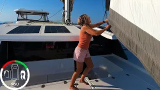 #105 From 5 KNOTS to 28 KNOTS in 2 MINUTES and then to ZERO!! | Sailing Sisu Leopard 45 Catamaran
