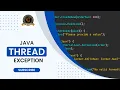 THREAD EXCEPTION 40 DAYS OF JAVA PROGRAMMING V-CODE CSI VIT-AP