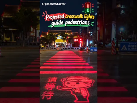 Projected crosswalk lights guide pedestrians