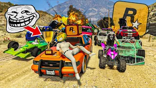 EL ÚLTIMO EXPLOTA CON COCHES ALEATORIOS! ROCKSTAR TROLL! - GTA 5 ONLINE