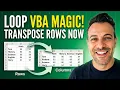 Transpose Rows to Columns in Excel using Loop VBA Code