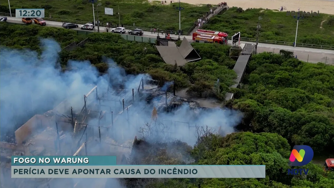 Perícia deve apontar causa do incêndio do Warung