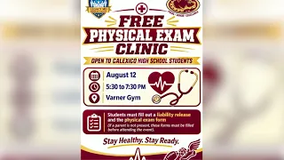 Calexico High School hosting free physical exam for students