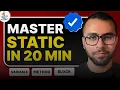 Mastering Static in Java Static variable method block