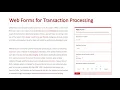 Web Forms for Transaction Processing