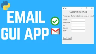 Create a custom email GUI app using python Tkinter and Smtplib