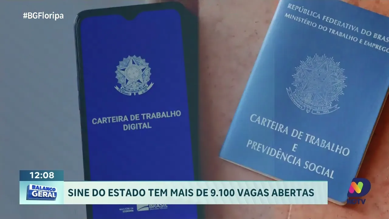 SINE disponibiliza mais de 9 mil vagas de emprego em Santa Catarina
