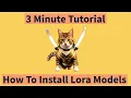 How To Install LoRA Models Stable Diffusion - Automatic1111