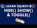 jQuery Hide Show Toggle Method - jQuery JS Library Tutorial