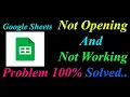 How to Fix Google Sheets App Not Opening Loading Not Working Problem in Android Phone