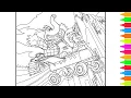 Coloring Disney Pixar Inside Out - Joy and Bing Bong Anger Take Control Of Riley Coloring Pages