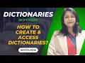 Dictionaries in Python How to Create Access Dictionary with Examples Dictionary Part-1