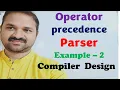 Operator Precedence Parser in Compiler Design Example 2