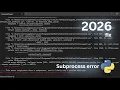2026 FIX Build wheel subprocess error code 1 in Python cmds in description