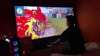 Jugando Free Fire en PC con un Super Smart TV de 82" a 4k Ultraπ― | Primera Persona | π¦π· Kakero14γ