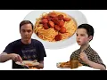 Sheldon loves Spaghetti with little Hotdogs cup up in it The Coopers