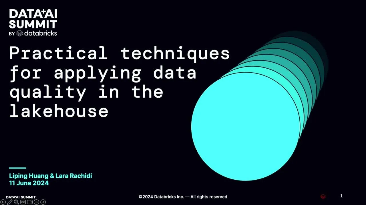 Learn Practical Techniques for Applying Data Quality in the Lakehouse with Databricks