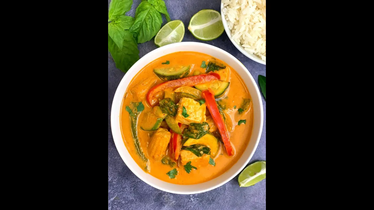 Red Thai Curry | Red Thai Curry with Herbed Rice Recipe | Red Thai Curry Paste Recipe | Jay Patel. 