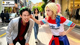 Quinn ainda ousa olhar para outras meninas ao lado#DiaboLilith #HumorÁcido #CosplayBrasil #Payaso
