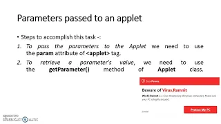 Applets HTML applet Tag