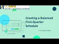 Creating a Balanced First-Quarter Plan for Transfer Students