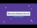 Bisection Method using Ms Excel Numerical Method