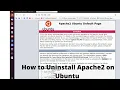 How to uninstall Apache2 on Ubuntu