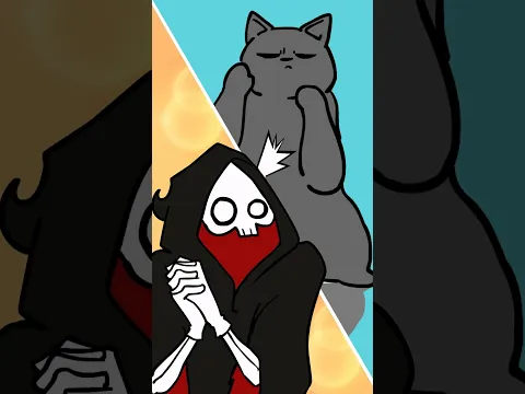 Cat Lover vs Grim Reaper Vol.3: A... Boxing Cat?? 🐱💀🥊#JackAndSara #kitty #funny  #boxingcat  #Shorts