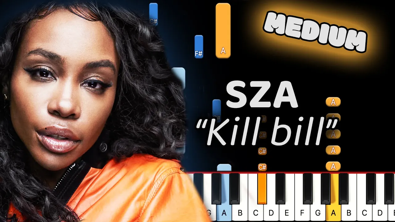 SZA Kill Bill Piano Tutorial! (Medium)