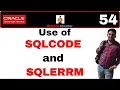 Apps Technical 54 what is SQLCODE and SQLERRM in plsql