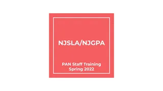 NJSLA and NJGPA Spring 2022 Staff Training