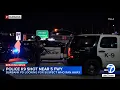Burbank police dog shot near 5 Freeway during traffic stop suspect search underway