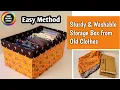 How to make Washable Fabric Storage Basket Easily from Old Clothes Easy DIY Fabric Storage basket