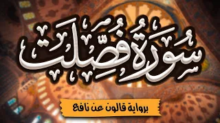 سورة فصلت كاملة ومكتوبة برواية قالون عن نافع المصحف المرتل للقارئ أحمد المجيدي 