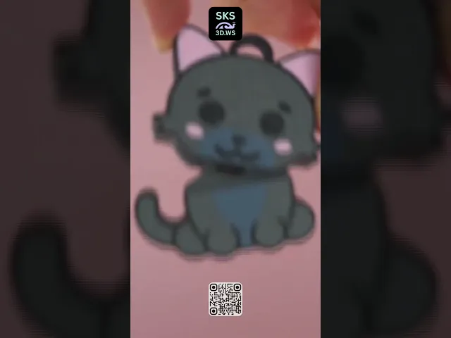 Black Cat Wiggle Keyring video thumbnail
