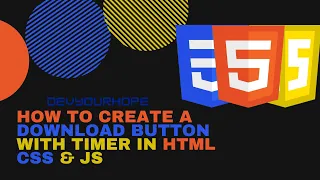 How to Create A Download Button with Timer in HTML CSS JS