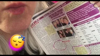Angela Bright Up Close Soft Read Personal Ads Slowly Globe Tabloid gum evening relaxation ASMR