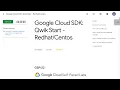 Google Cloud SDK Qwik Start Redhat Centos GSP122