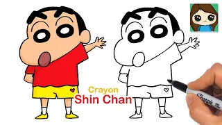 how to draw crayon shin chan