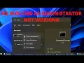 Run Command Prompt as Administrator not Working - Solved