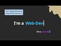 Text Typing Animation in HTML CSS and Javascript Auto Typing Effect