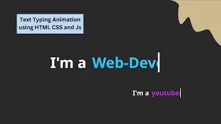Text Typing Animation in HTML CSS and Javascript Auto Typing Effect