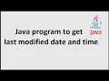 File Attributes and last modified date and time in Java