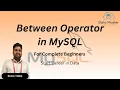 24 4 Between Operator in MySQL Introduction to MySQL