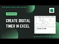 Create Digital Timer in Excel Macro VBA