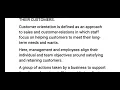 SCALE AND CUSTOMER ORIENTATION 1
