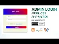 Login Website using PHP MySQL HTML CSS Sinhala Tutorial with Source Code